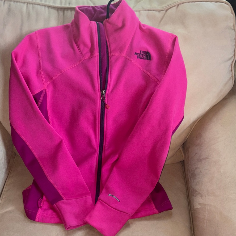 The North Face Vibrant Pink Full-Zip Fleece Jacket